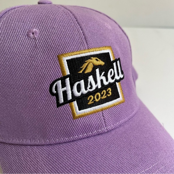 2023 Haskell Souvenir Hat - Pale Purple with Gold, White, Black Embroidery - Picture 3 of 6